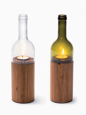 Wine bottle lantern